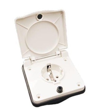 Герметичная внешняя розетка, выход 230В Schuko Beige