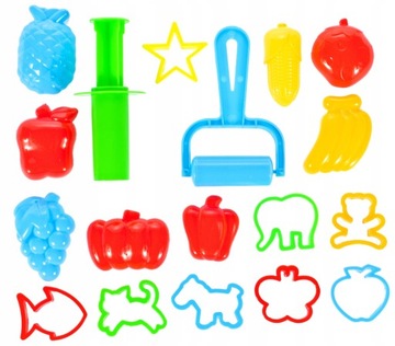 НАБОР ТУБИКОВ PLAY PASTE CLAY CREATIVE, 4 ЦВЕТА, ФОРМЫ, АКСЕССУАРЫ