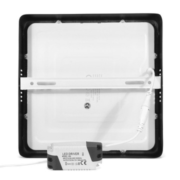 НАВЕРХНОСТНАЯ СВЕТОДИОДНАЯ ПАНЕЛЬ 18ВТ КВАДРАТНАЯ CCD ЧЕРНАЯ