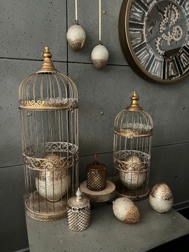 JAJO WIELKANOCNE SZKLANA ZŁOTA OZODBA FIGURKA WIELKANOCNA 25 CM