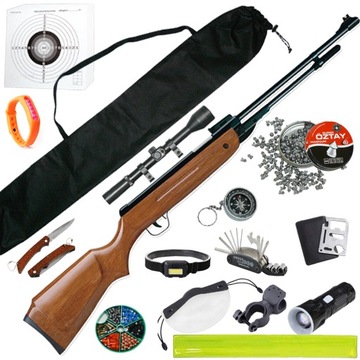 MOCNA WIATRÓWKA KANDAR TYTAN karabinek B3 5,5 mm Magnum ZESTAW PRO