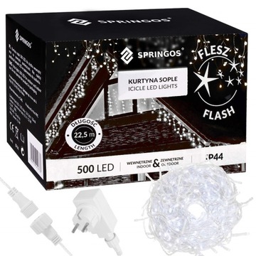 SOPLE 500 LED LAMPKI ZEWNĘTRZNE IP44 STAŁE + FLASH BIAŁE ZIMNE OŚWIETLENIE