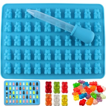 FORMA SILIKONOWA NA ŻELKI MISIE HARIBO MIŚKI LÓD KOSTKI LODU PRALINKI