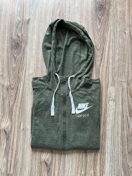 NIKE DAMSKA BLUZA Z KAPTUREM FULLZIP R. M KHAKI MELANŻ