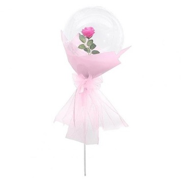 ШАР С РОЗОЙ СО СВЕТОДИОДНОЙ ПОДСВЕТКОЙ ДЛЯ СВАДЕБНОГО ПОДАРКА