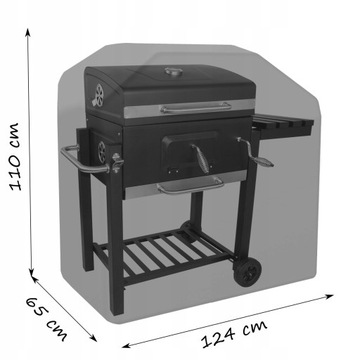 Водонепроницаемая крышка для гриля 124x65x110