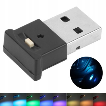 USB-СВЕТОДИОДНАЯ АВТОМОБИЛЬНАЯ ЛАМПА RGB ОКРУЖАЮЩИЙ СВЕТ С РЕГУЛИРУЕМОЙ ЯРКОСТЬЮ