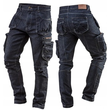 SPODNIE ROBOCZE NEO JEANS STRETCH 5 kieszeni S