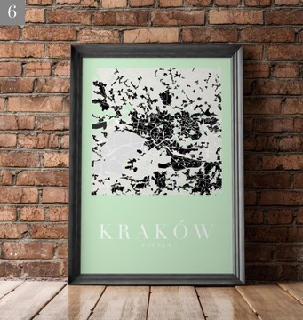 Краков Сувениры Плакаты Вавель Суконные ряды А4 карта