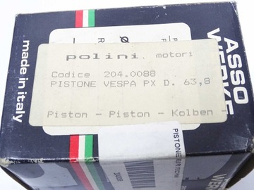 Поршень Asso Polini 63,8 177см Piaggio Vespa PX TS