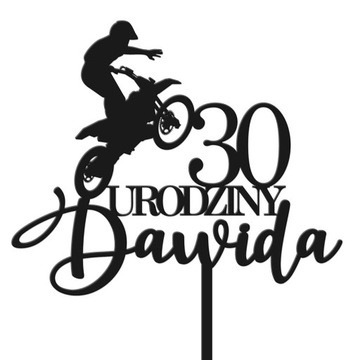 TOPPER MOTOR CROSS ENDURO TORT NAPIS IMIĘ CZARNY