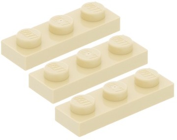 00088Na LEGO 3623 4121921 płytka 1x3 piaskowy 3szt
