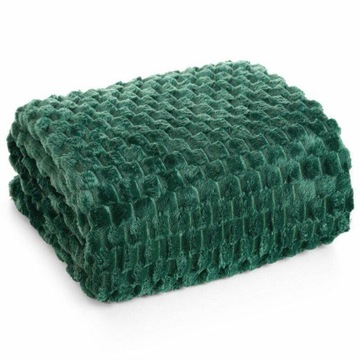 NARZUTA FLANO z EFEKTEM 3D CIEMNO ZIELONA 150x200 MIĘKKA GRUBA