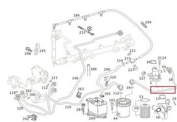 MERCEDES W202 Топливопровод OM611