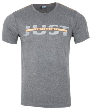 KOSZULKA MĘSKA T-SHIRT SZARA BAWEŁNA M