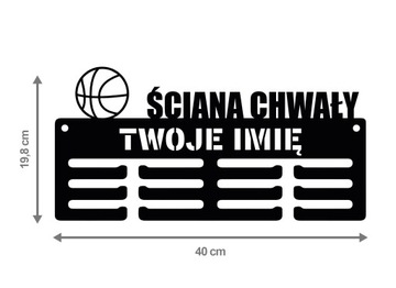 Wieszak na medale Koszykówka z imieniem 118.2 40cm