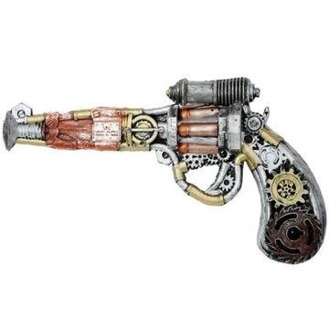 BROŃ pistolet REWOLWER STEAMPUNK cosplay piankowy