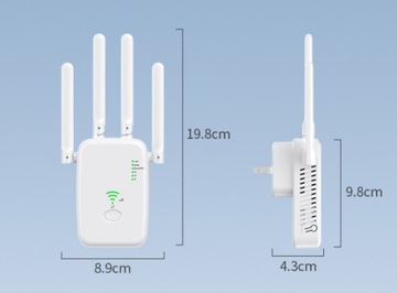 УСИЛИТЕЛЬ СИГНАЛА WiFi для сетей 5 ГГц МОЩНЫЙ, диапазон 1200 Мбит/с, доставка из Польши