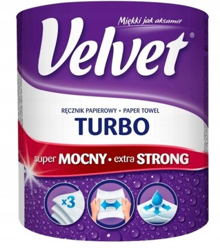 VELVET TURBO RĘCZNIK PAPIEROWY KUCHENNY MEGA MOCNY