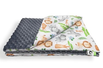 LiLo kocyk MINKY 90/120 do łóżeczka wypełnienie 100g bawełna DUŻÓW WZORÓW