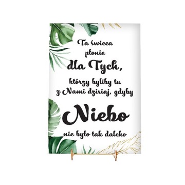 Tabliczka ”Ta świeca płonie” z PCV MD19