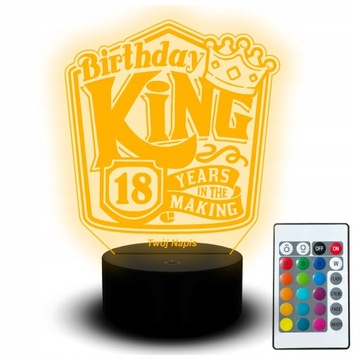 Lampka Nocna LED Statuetka RGB 3D Grawer Dla Piłkarza Piłka Nożna Korki