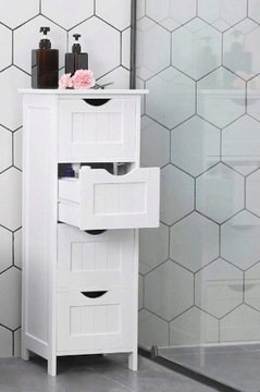 МНОГОФУНКЦИОНАЛЬНЫЙ БЕЛЫЙ ШКАФ В СКАНДИНАВСКОМ СТИЛЕ 30 x 30 x 82 см