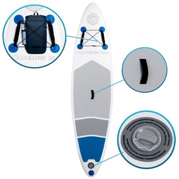 Deska SUP do pływania pompowana Paddle Aquasurf 320cm + wiosło i pompka