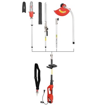 NOŻYCE SEKATOR PIŁA PODKASZARKA URZĄDZENIE WIELOFUNKCYJNE HECHT690 MOC 900W