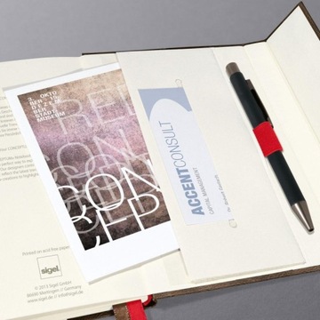 Блокнот Sigel А5 с клапаном, магнитный блокнот с сеткой