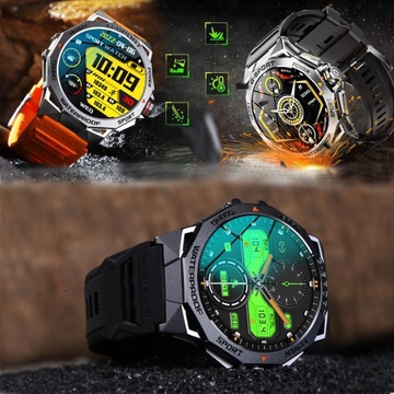 SMARTWATCH ZEGAREK MĘSKI AMOLED MENU POLSKIE SPORT PULS ROZMOWY SMART WATCH