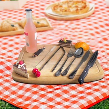 NIEZBĘDNIK TURYSTYCZNY SZTUĆCE KEMPINGOWE PODRÓŻNE NÓZ WIDELEC ŁYŻKA ZESTAW