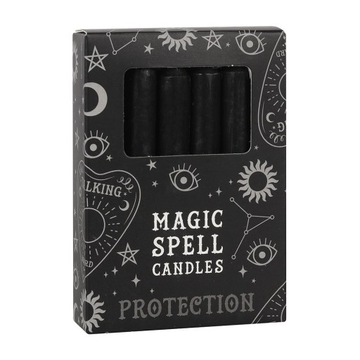 ZESTAW CZARNYCH MAGICZNYCH ŚWIEC 12SZT