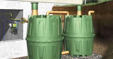 НАЗЕМНО-ЗЕМЛЯНЫЙ, ПОДЗЕМНЫЙ РЕЗЕРВУАР ДЛЯ ВОДЫ 1600Л + КРЫШКА