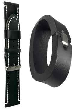 SZLUFKA PRZELOTKA DO ZEGARKA SKÓRZANA HANDMADE RĘCZNIE ROBIONA 22MM