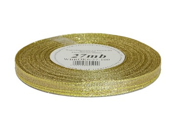 Tasiemka taśma wstążka brokatowa 6mm/27m 9kolorów.