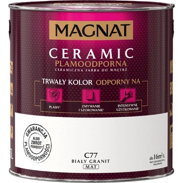 Farba MAGNAT CERAMIC C77 Biały Granit 2,5L