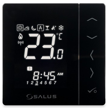 BEZPRZEWODOWY STEROWNIK REGULATOR TEMPERATURY SALUS VS20BRF CZARNY