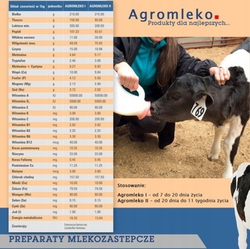 ЗАМЕНИТЕЛЬНОЕ МОЛОКО ДЛЯ ТЕЛЯТ С 21 ДНЯ АГРОМЛЕКО II