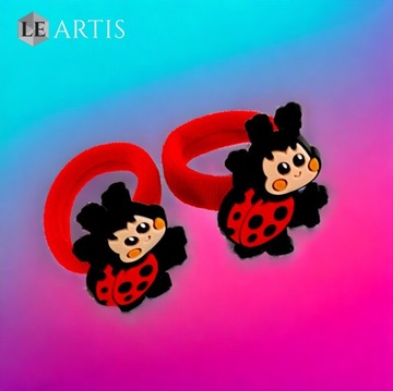 Резинки для волос детские с резиновыми украшениями