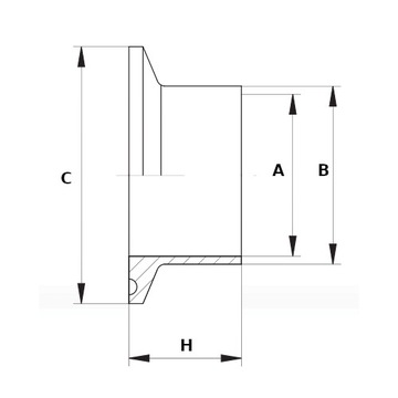 DN50 Złącze Spożywcze Kwasoodporne Tc tri-clamp