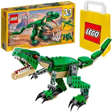 LEGO CREATOR 31058 Модель динозавров Тираннозавр T-REX 3в1 + ПОДАРОЧНАЯ СУМКА