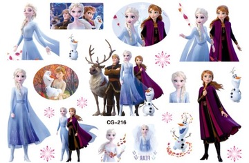 Tatuaże dla dzieci Kraina Lodu Frozen