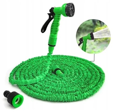 ГИБКИЙ САДОВЫЙ ШЛАНГ 10–30 М СОЕДИНИТЕЛИ ДЛЯ ПИСТОЛЕТА 7 РЕЖИМОВ