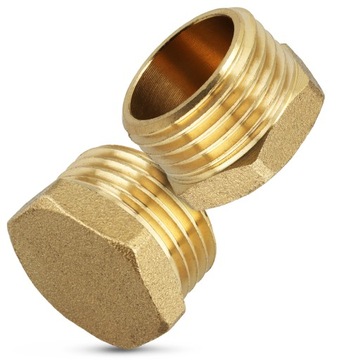 Латунная заглушка 1/2 Крышка заглушки Винтовая крышка Крышка для установки водопроводной трубы