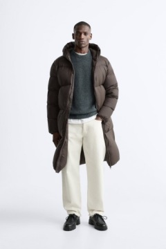 ПАЛЬТО ZARA 80% ПУХ 20% ПУХ ПЕРО M КОРИЧНЕВОЕ МУЖСКОЕ 849,00 зл.