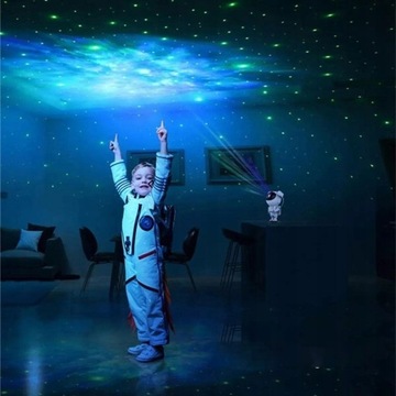 PROJEKTOR GWIAZD NIEBA LED LAMPKA NOCNA ASTRONAUTA