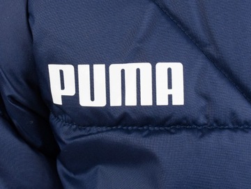 PUMA MĘSKA KURTKA ZIMOWA PIKOWANA PUCHOWA Z KAPTUREM WODOODPORNA GRANAT S