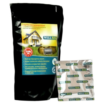 WELL BAK WYDAJNE BAKTERIE DO SZAMBA OCZYSZCZALNI NA ROK 12 SASZETEK