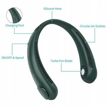 ШЕЙНЫЙ ВЕНТИЛЯТОР 3-СКОРОСТНОЙ USB